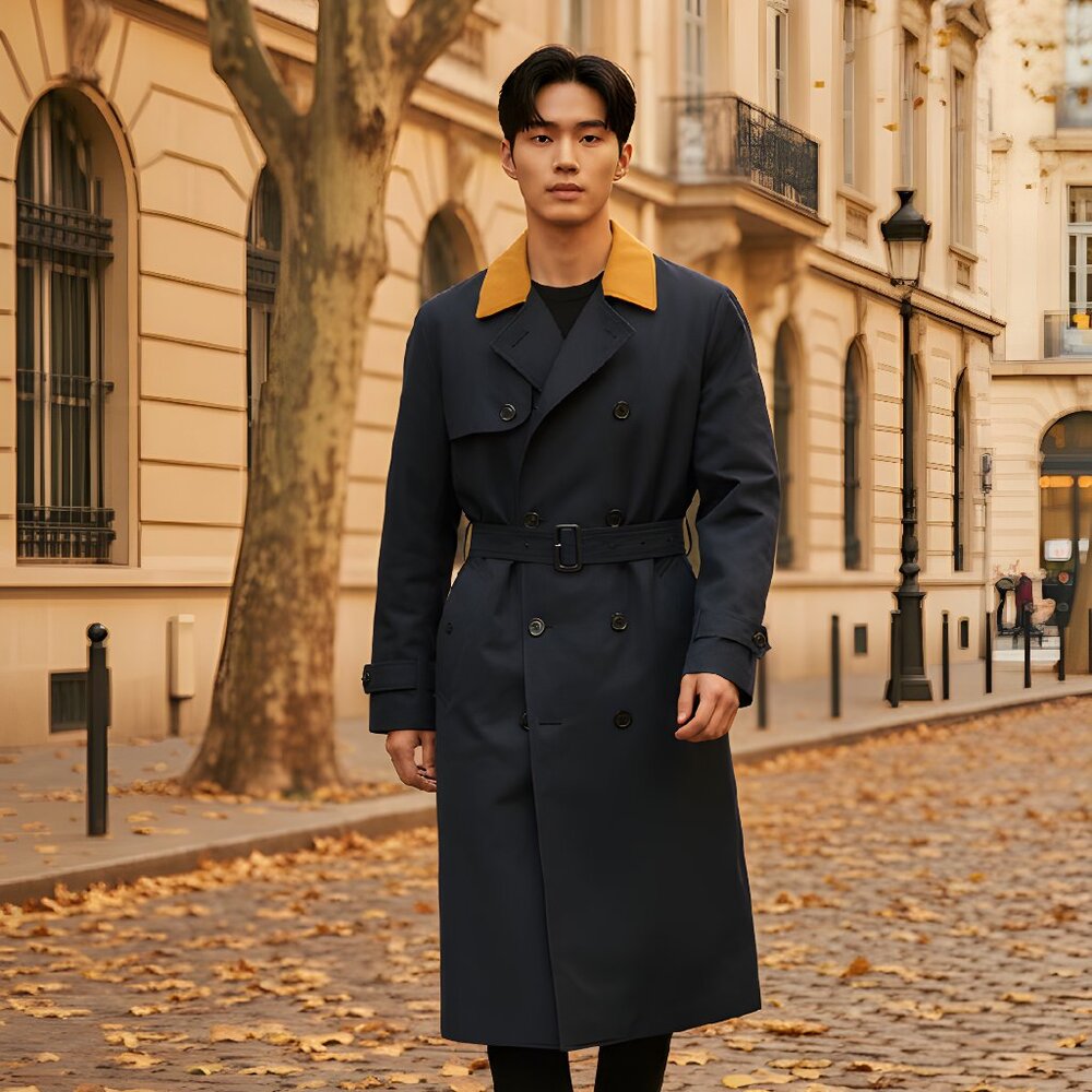 Burberry Classic Blue Camelhair Trenchcoat